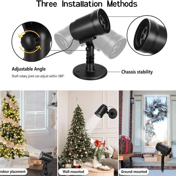 Christmas Projector Lights Outdoor, Waterproof LED Snowflake Lights - Picture 6 of 6